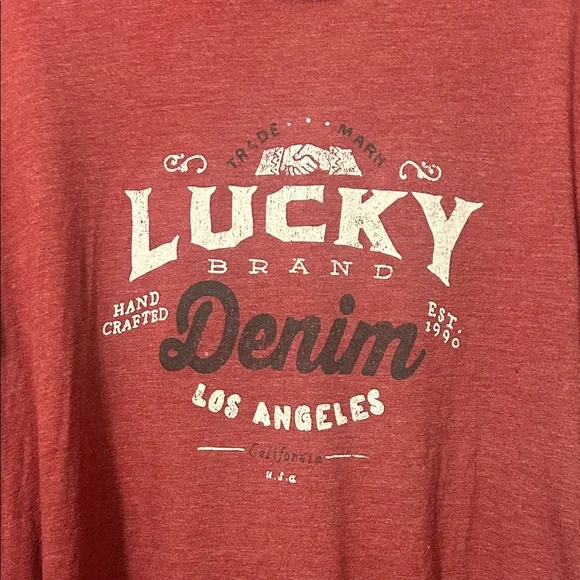 Lucky Brand Red Graphic Tee - Picture 5 of 8
